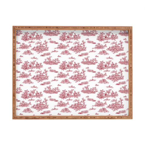 Evanjelina & Co Toile De Jouy Chili Pepper Rectangular Tray