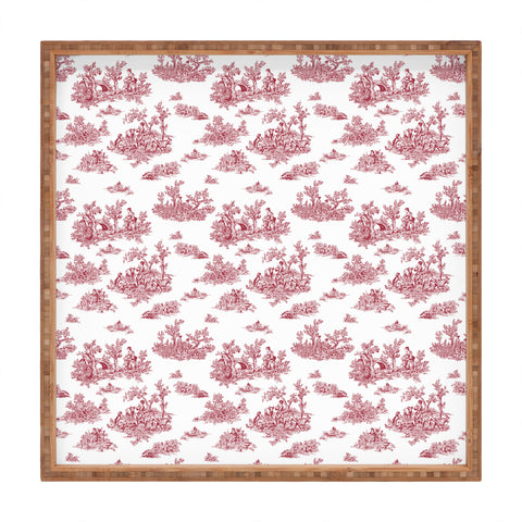 Evanjelina & Co Toile De Jouy Chili Pepper Square Tray