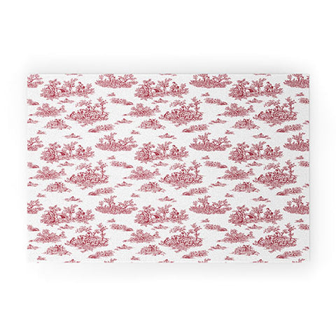 Evanjelina & Co Toile De Jouy Chili Pepper Welcome Mat