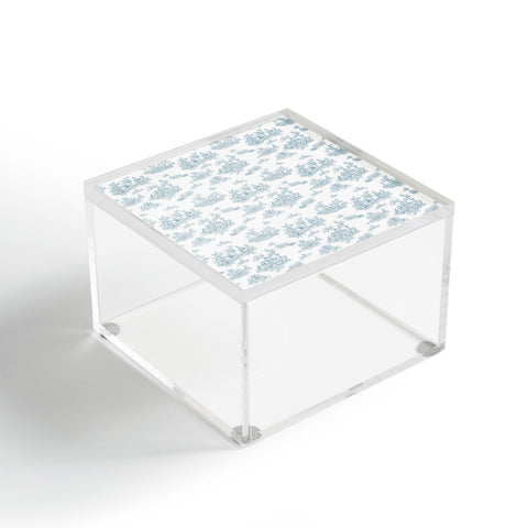 Evanjelina & Co Toile De Jouy Duck Egg Blue Acrylic Box