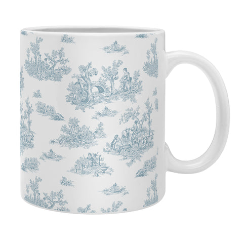 Evanjelina & Co Toile De Jouy Duck Egg Blue Coffee Mug