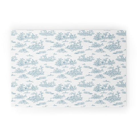 Evanjelina & Co Toile De Jouy Duck Egg Blue Welcome Mat