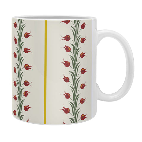 Evanjelina & Co Turkish Ebru Red Tulips Coffee Mug