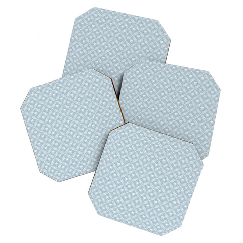 Evanjelina & Co Vintage French Flower Blue Coaster Set