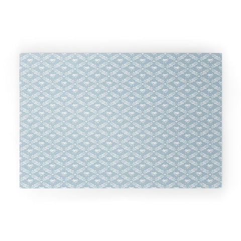 Evanjelina & Co Vintage French Flower Blue Welcome Mat