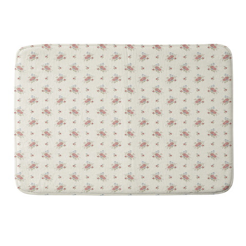 Evanjelina & Co Vintage French Flower Cream Memory Foam Bath Mat