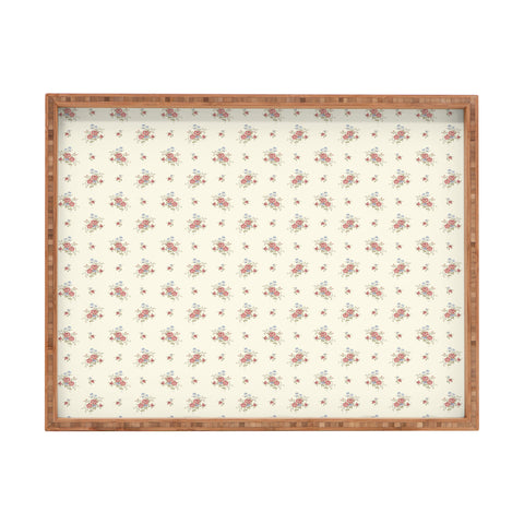 Evanjelina & Co Vintage French Flower Cream Rectangular Tray