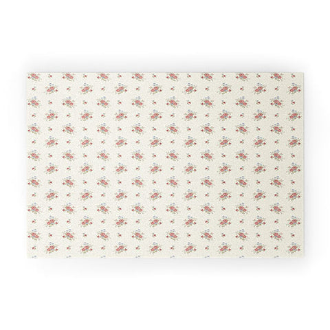 Evanjelina & Co Vintage French Flower Cream Welcome Mat