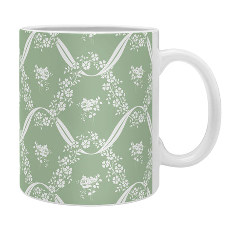 Evanjelina & Co Vintage French Flower Green Coffee Mug