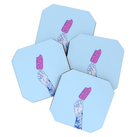 Evgenia Chuvardina Brain ice cream mmmmm Coaster Set