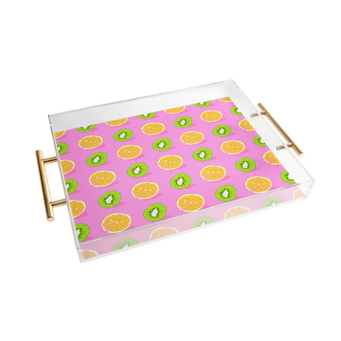 Evgenia Chuvardina Orange and kiwi Acrylic Tray