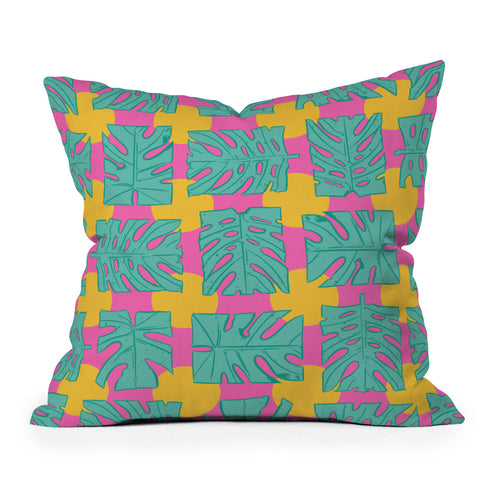 Evgenia Chuvardina Party palms Outdoor Throw Pillow