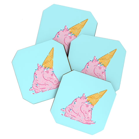 Evgenia Chuvardina Unicorn melts Coaster Set