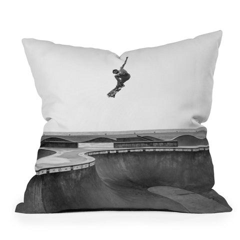 Eye Poetry Photography Air Skateboarding at Venice Throw Pillow