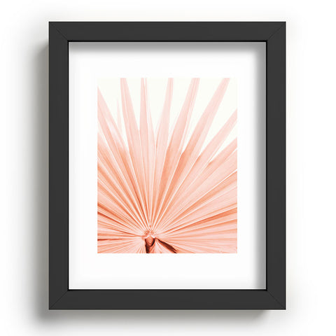 Eye Poetry Photography Blush Pink Fan Palm Recessed Framing Rectangle
