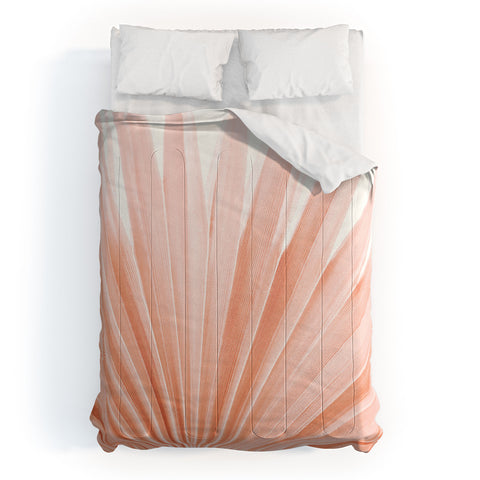 Eye Poetry Photography Blush Pink Fan Palm Comforter