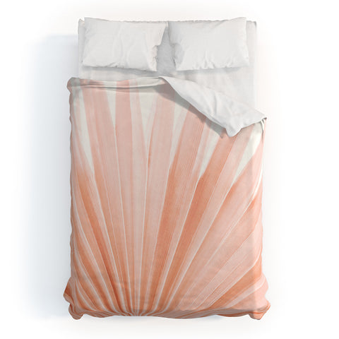 Eye Poetry Photography Blush Pink Fan Palm Duvet Cover
