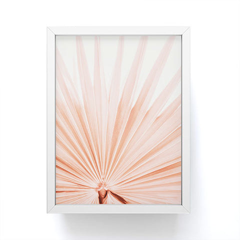 Eye Poetry Photography Blush Pink Fan Palm Framed Mini Art Print