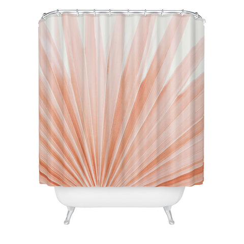 Eye Poetry Photography Blush Pink Fan Palm Shower Curtain
