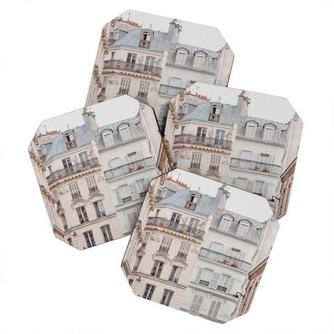 Eye Poetry Photography Bonjour Montmartre Paris Architecture Coaster Set