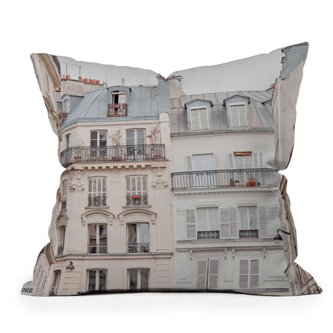 Eye Poetry Photography Bonjour Montmartre Paris Architecture Outdoor Throw Pillow