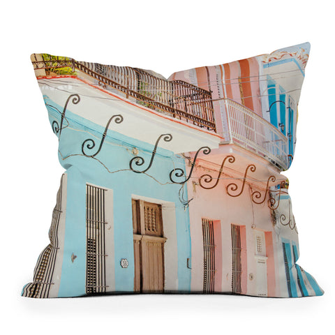 Eye Poetry Photography Caribbean Color Havana Cuba Outdoor Throw Pillow