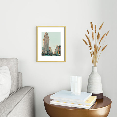 Eye Poetry Photography Flatiron at Sunrise NYC Metal Framed Art Print