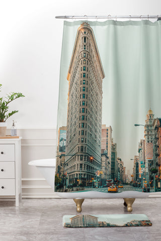 Eye Poetry Photography Flatiron at Sunrise NYC Shower Curtain And Mat