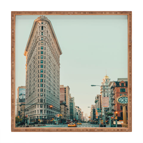 Eye Poetry Photography Flatiron at Sunrise NYC Square Tray