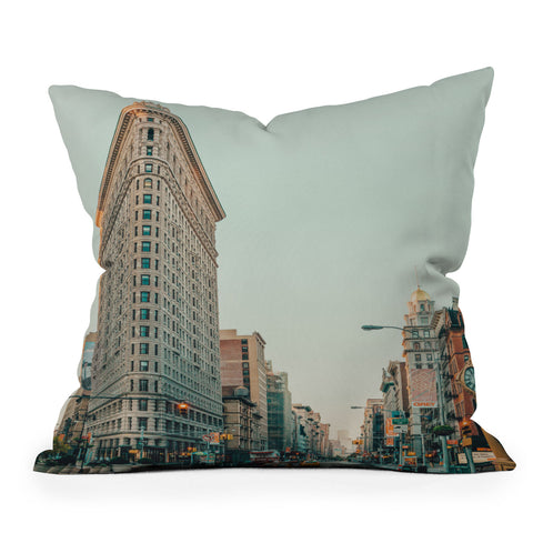 Eye Poetry Photography Flatiron at Sunrise NYC Throw Pillow