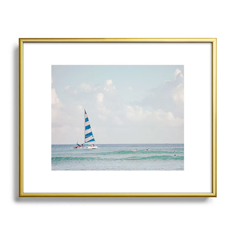 Eye Poetry Photography Happy Sailing Ocean Metal Framed Art Print