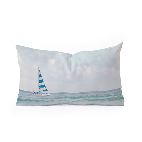 Eye Poetry Photography Happy Sailing Ocean Oblong Throw Pillow