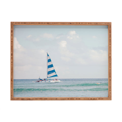 Eye Poetry Photography Happy Sailing Ocean Rectangular Tray