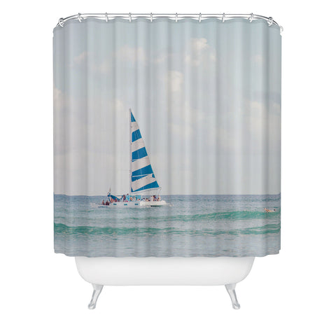 Eye Poetry Photography Happy Sailing Ocean Shower Curtain