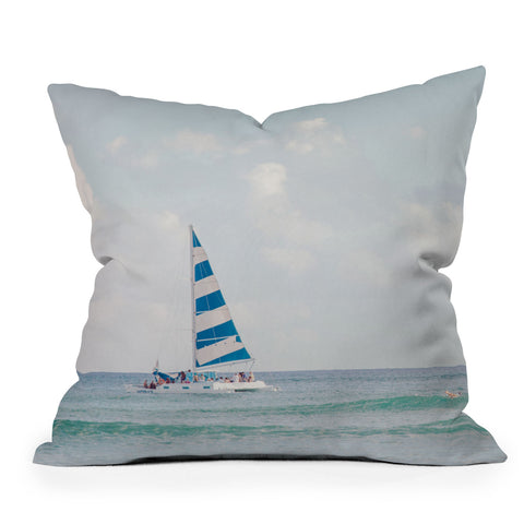 Eye Poetry Photography Happy Sailing Ocean Throw Pillow