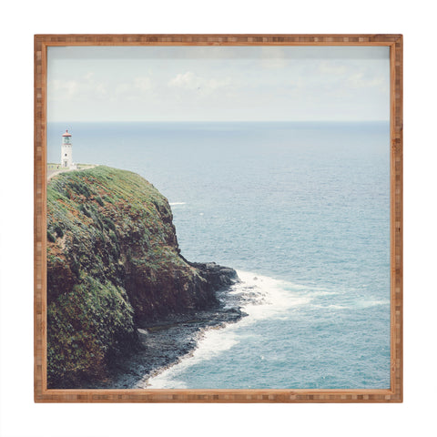 Eye Poetry Photography Kilauea Lighthouse Hawaii Ocean Square Tray