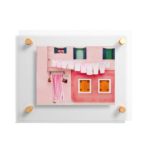 Eye Poetry Photography Laundry Day in Burano Italy Floating Acrylic Print