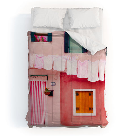 Eye Poetry Photography Laundry Day in Burano Italy Comforter