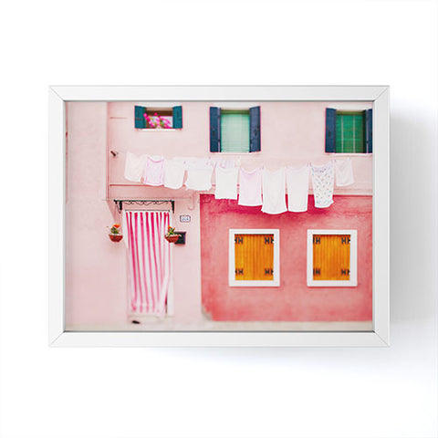 Eye Poetry Photography Laundry Day in Burano Italy Framed Mini Art Print