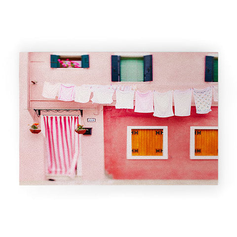 Eye Poetry Photography Laundry Day in Burano Italy Welcome Mat