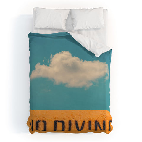 Eye Poetry Photography No Diving Duvet Cover