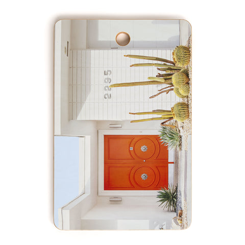 Eye Poetry Photography Orange Door in Palm Springs Cutting Board Rectangle