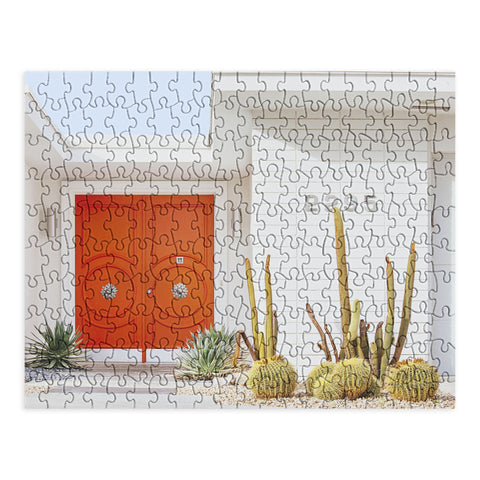 Eye Poetry Photography Orange Door in Palm Springs Puzzle