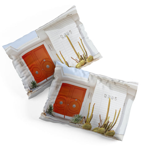 Eye Poetry Photography Orange Door in Palm Springs Pillow Shams