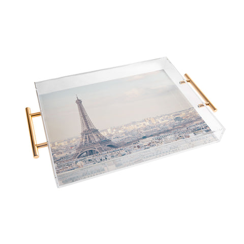 Eye Poetry Photography Paris Skyline Eiffel Tower View Acrylic Tray