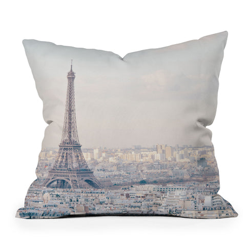 Eye Poetry Photography Paris Skyline Eiffel Tower View Outdoor Throw Pillow