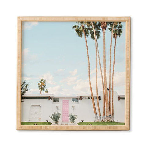 Eye Poetry Photography Pink Door in Palm Springs Framed Wall Art