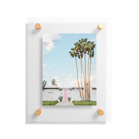 Eye Poetry Photography Pink Door in Palm Springs Floating Acrylic Print