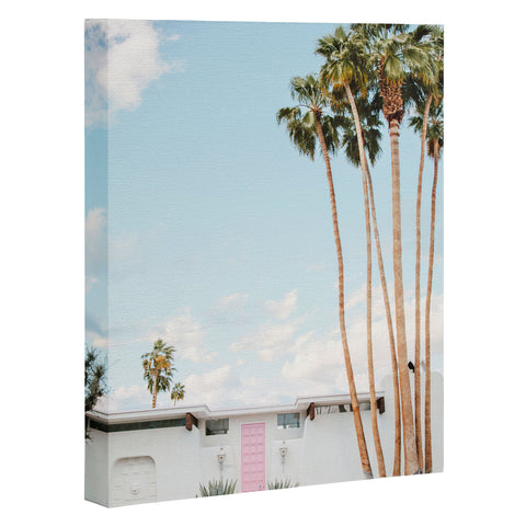 Eye Poetry Photography Pink Door in Palm Springs Art Canvas