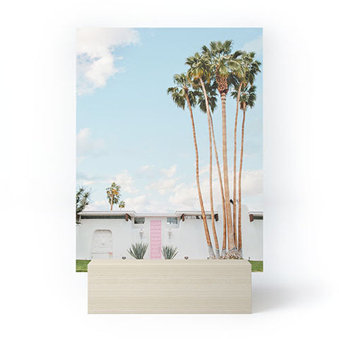 Eye Poetry Photography Pink Door in Palm Springs Mini Art Print